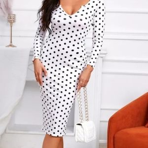 Black and White Bodycon Dress Sleeveless NWT